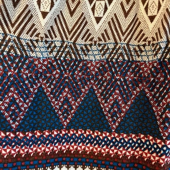 Umgee Boho Abstract Print Dress Tunic Brown Size Small - Picture 2 of 9